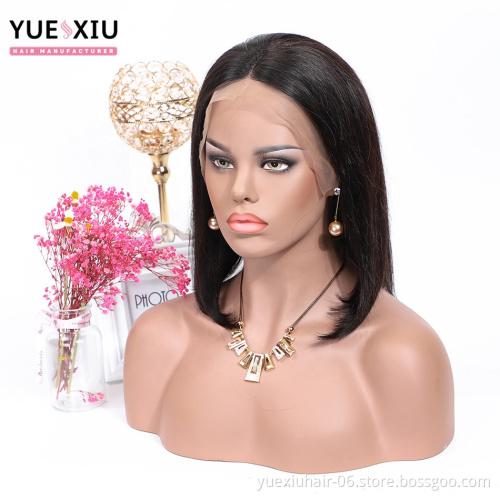 Wholesale Short Bob Cut Lace Front Wig 100% Virgin Human Hair Lace Wig 8 10 12 14 Inch